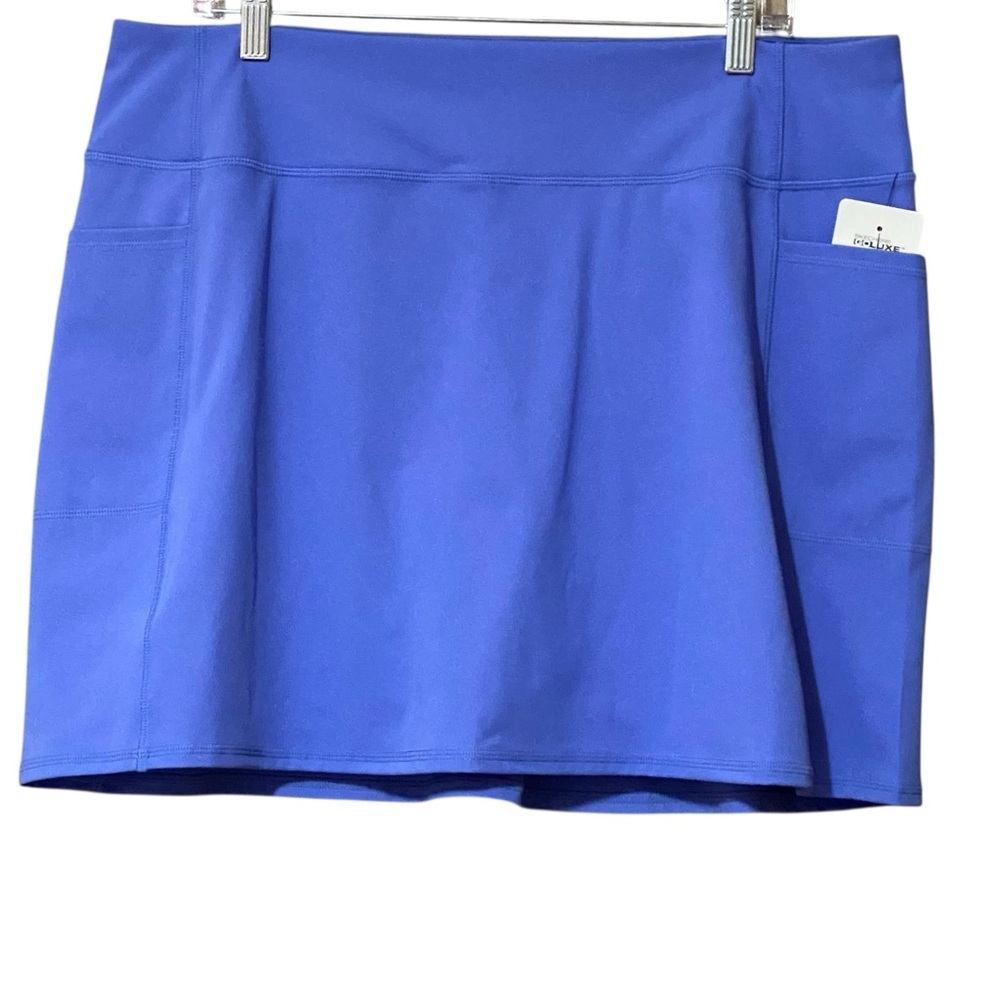 Skechers GoLuxe Skort XL Blue NWT UPF 40+ Athleisure Golf Tennis Activewear